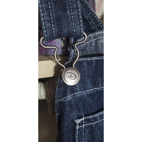 Disney Winnie the Pooh Denim Overalls 2X • Embroidered Patches • 90s - Picture 4 of 11